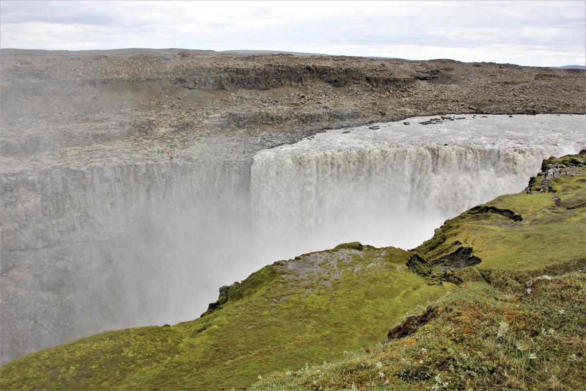 De waterval gezien vanaf de bovenkant.