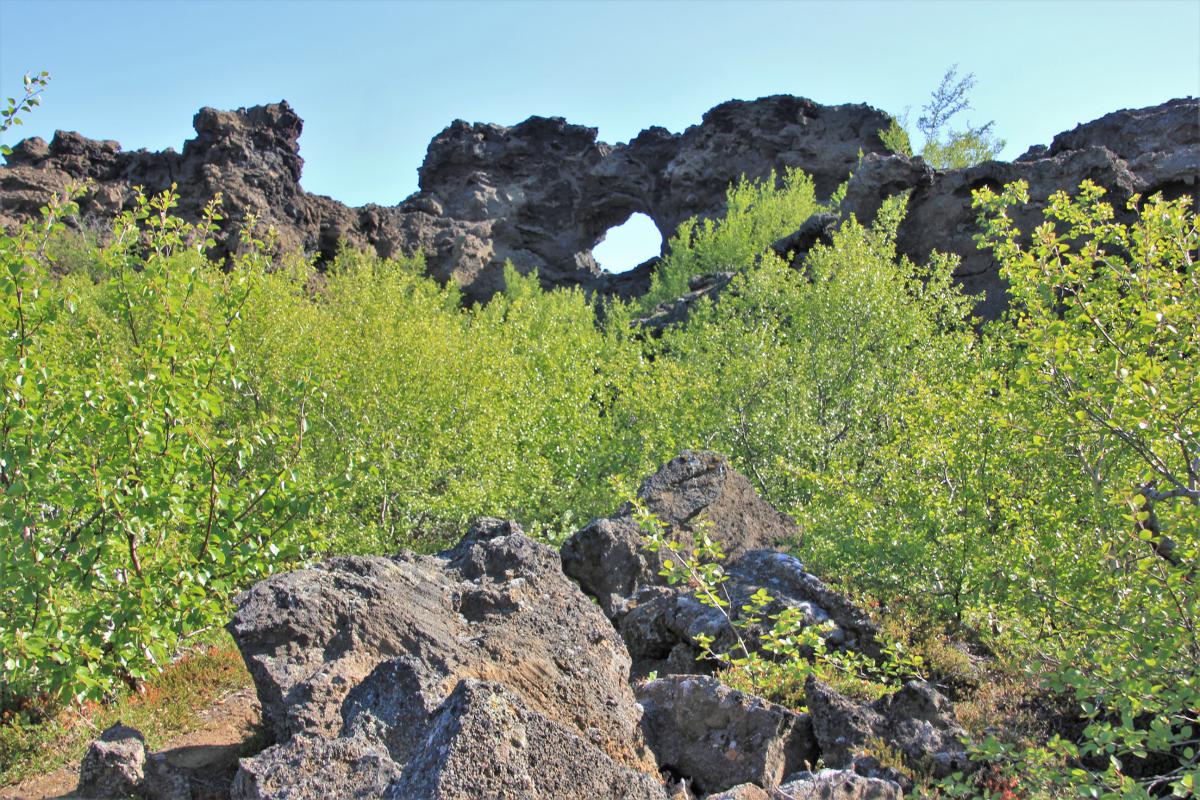 Het Dimmuborgir natuurreservaat.