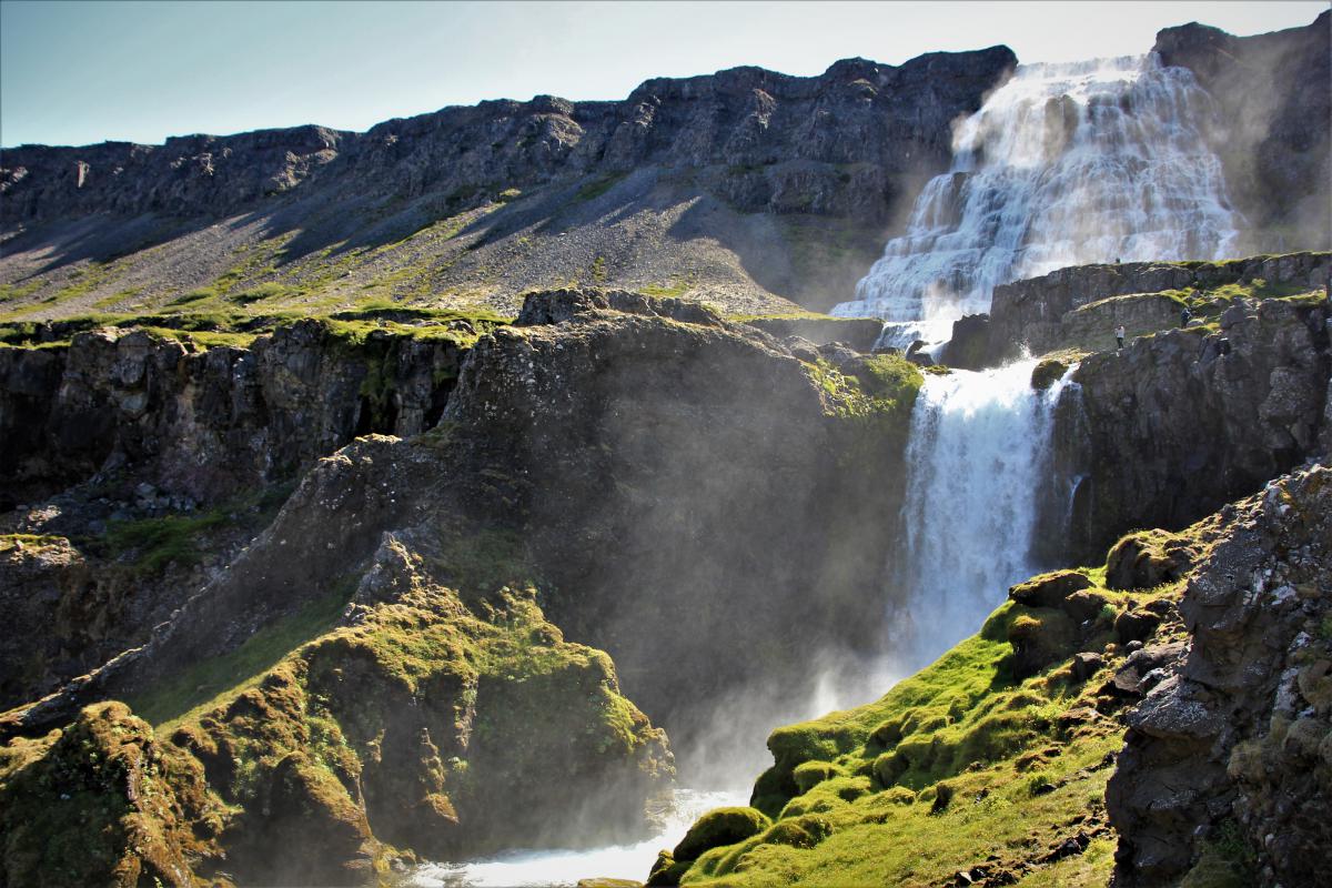 Overzicht over de getrapte waterval.