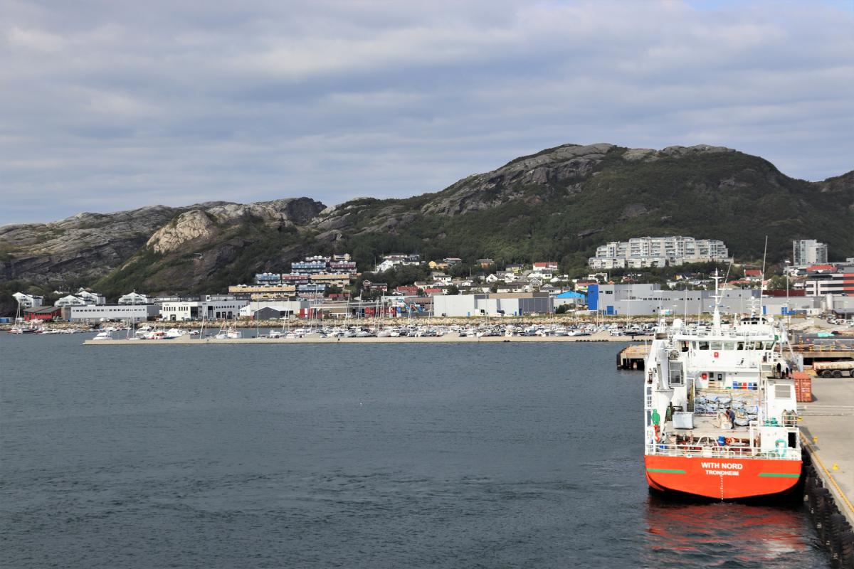 Een schip uit Trondheim komt aan in Bodø.
