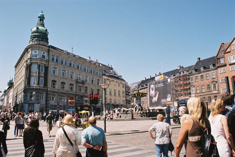 Straatbeeld in Kopenhagen.