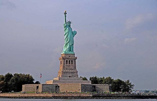Statue of Liberty (c) Koshyk by creative commons Het beroemde vrijheidsbeeld, gezien vanaf de overzetboot naar New York City.