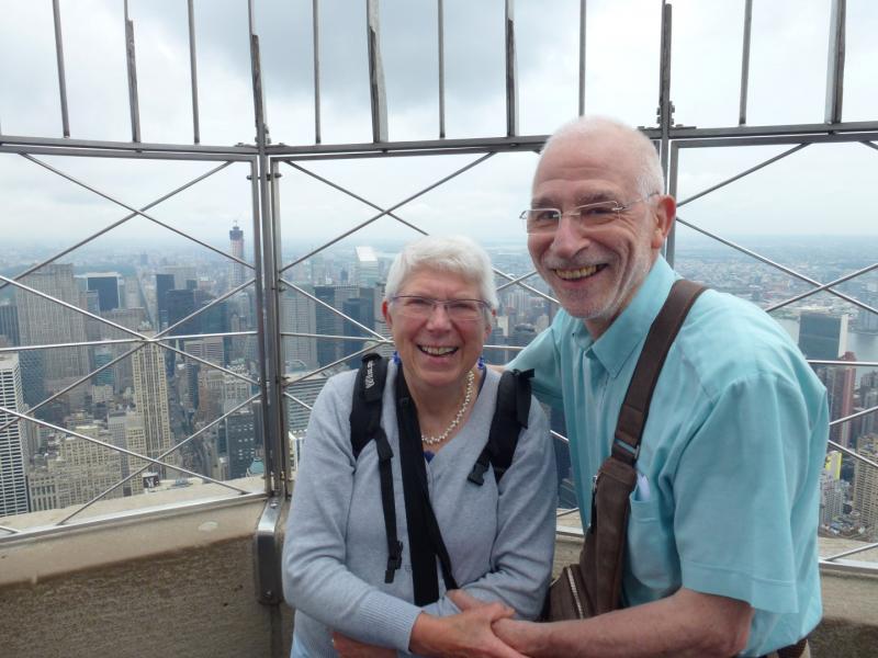 Chris en zijn echtgenote in New York