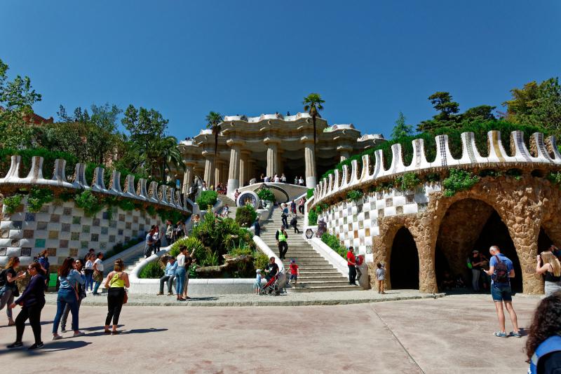 Monumentale trap in Park Güell.