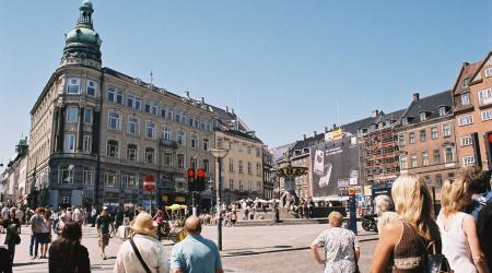 Straatbeeld in Kopenhagen.