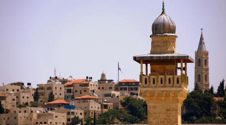 Torens van de verschillende godsdiensten die in Jerusalem samenkomen.